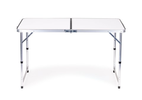 Stolik Turystyczny Składany 120x60 Cm Biały Blat Idealny Na Kemping