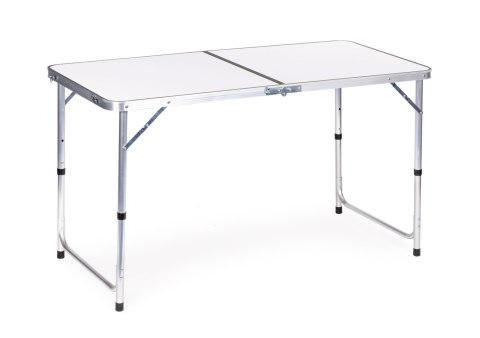 Stolik Turystyczny Składany 120x60 Cm Biały Blat Idealny Na Kemping