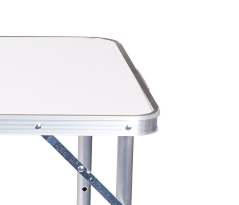 Stolik Turystyczny Składany 120x60 Cm Biały Blat Idealny Na Kemping