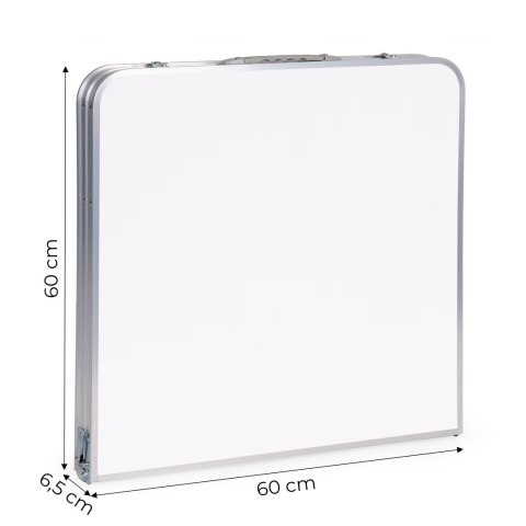 Stolik Turystyczny Składany 120x60 Cm Biały Blat Idealny Na Kemping