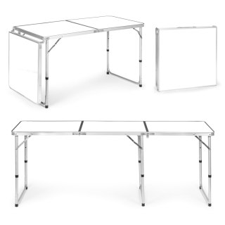 Stolik Turystyczny Składany 180x60 Cm Biały Blat Na Kemping