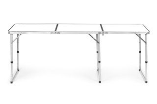 Stolik Turystyczny Składany 180x60 Cm Biały Blat Na Kemping