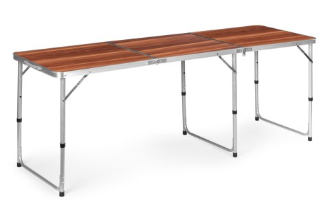 Stolik Turystyczny Składany 180x60 Cm Brązowy Idealny Na Kemping