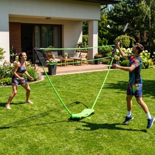 Zestaw Do Badmintona 300x156 Cm Składany Siatka Rakietki Walizka