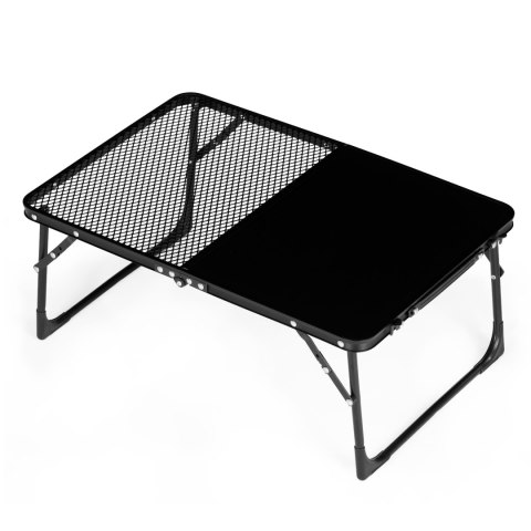 Stolik Turystyczny Składany 60x40 Cm Aluminiowy Czarny