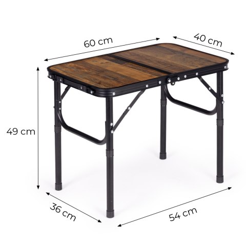 Stolik Turystyczny Składany 60x40 Cm Aluminiowy W Walizce