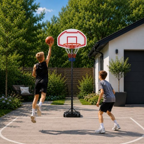 Kosz Do Koszykówki Regulowany 210 Cm Wolnostojący Tablica Obręcz