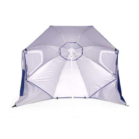 Parasol Plażowy 2w1 Regulowany 125-200 Cm Niebieski