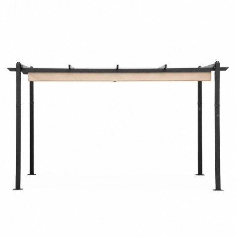 Pergola Ogrodowa Tarasowa 3x4 M Stalowa Altana Zadaszenie Beżowa