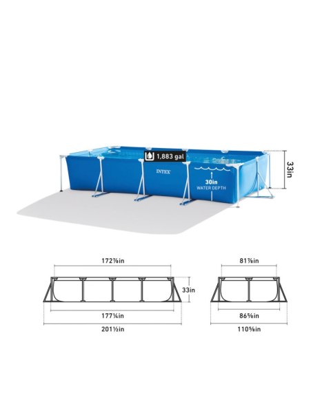 Basen Ogrodowy Stelażowy 450x220x84 7127l Intex 28273