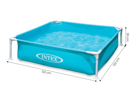 Basen Stelażowy Kwadratowy Brodzik Dla Dzieci 122x122x30 Cm Intex 57173