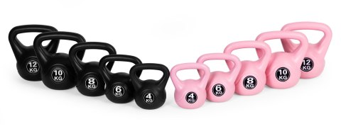 Kettlebell Kettle 8 Kg Do Ćwiczeń Hantla Kula Odważnik Obciążenie Ciężar Fitness Różowy Modernhome