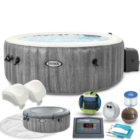 Nadmuchiwane Spa Basen Z Hydromasażem 4 Os. 196x71 Cm Wifi Akcesoria Premium Intex 28440