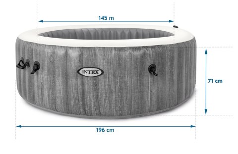 Nadmuchiwane Spa Basen Z Hydromasażem 4 Os. 196x71 Cm Wifi Akcesoria Premium Intex 28440