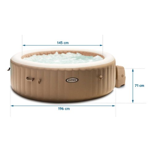 Nadmuchiwane Spa Basen Z Hydromasażem 4 Os. 196x71 Cm Akcesoria Premium Intex 28426