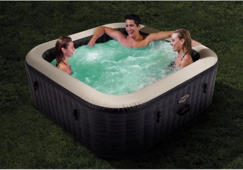 Nadmuchiwane Spa Kwadratowe Basen Z Hydromasażem 6 Os. 196x71 Cm Akcesoria Premium Intex 28452