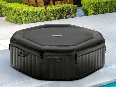 Nadmuchiwane Spa Ośmiokątne Basen Z Hydromasażem 4 Os. 180x71 Cm Akcesoria Premium Intex 28458