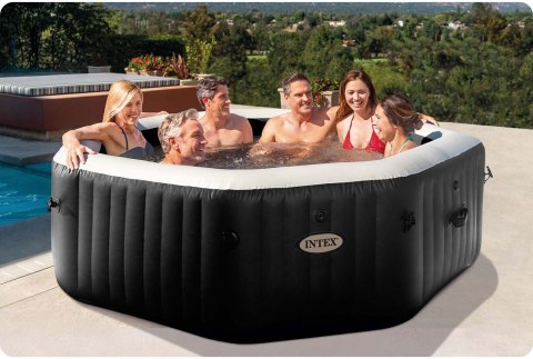 Nadmuchiwane Spa Ośmiokątne Basen Z Hydromasażem 6 Os. 218x71 Cm Akcesoria Premium Intex 28462