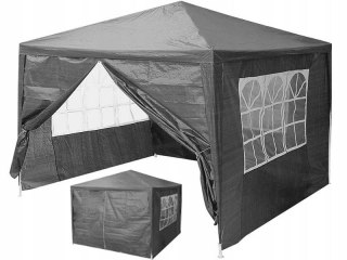 Namiot Pawilon Ogrodowy Handlowy 3x3 M 4 Ścianki Szary Multigarden