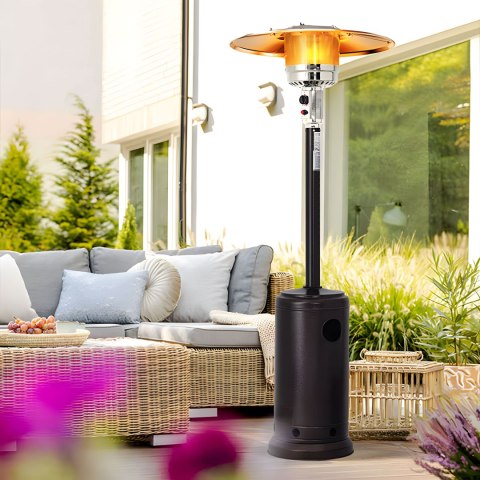 Ogrzewacz Parasol Gazowy Grzejnik 13 Kw Szklany Na Ogród Patio Reduktor Wąż Pokrowiec Multigarden