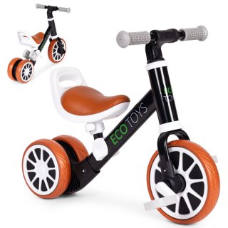 Rowerek Biegowy Jeździk Z Pedałami 2w1 Czarny Ecotoys