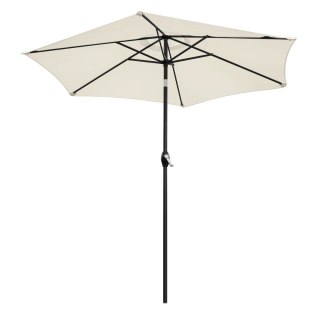 Składany Parasol Ogrodowy Balkonowy Regulowany 210 Cm Beżowy