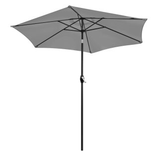Składany Parasol Ogrodowy Balkonowy Regulowany 210 Cm Szary