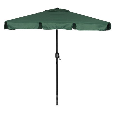 Duży Parasol Ogrodowy Skośny Łamany Z Korbą Zielony 200x130 Cm