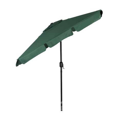 Duży Parasol Ogrodowy Skośny Łamany Z Korbą Zielony 200x130 Cm