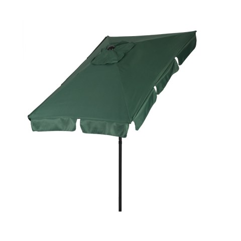 Duży Parasol Ogrodowy Skośny Łamany Z Korbą Zielony 200x130 Cm