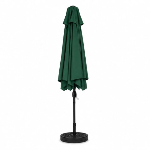 Duży Parasol Ogrodowy Skośny Łamany Z Korbą Zielony 200x130 Cm