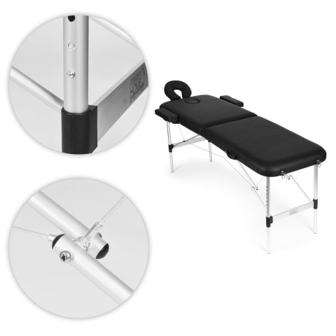 Aluminiowy Stół Do Masażu I Rehabilitacji 2-Segmentowy Składany W Walizkę + Torba Modernhome