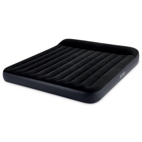 Duży Materac Dmuchany Dwuosobowy 203x183x25 Cm Łóżko Z Zagłówkiem Intex 64144