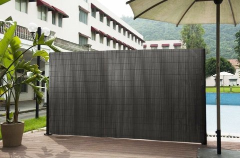 Dwustronna Mata Bambusowa 100x500 Cm Na Balkon Taras Ogrodzenie Antracyt Multigarden