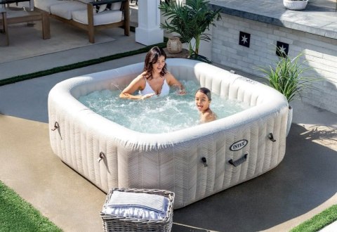 Nadmuchiwane Spa Kwadratowe Basen Z Hydromasażem 4 Os. 175x71 Cm Akcesoria Premium Intex 28446