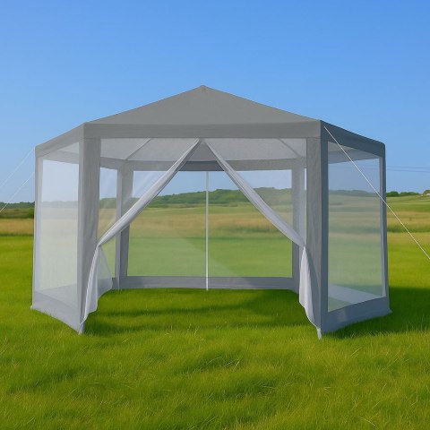 Namiot Pawilon Ogrodowy Handlowy 2x2x2 M Z Moskitierą Szary Multigarden