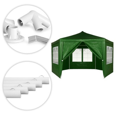 Namiot Pawilon Ogrodowy Handlowy 2x2x2 M Z Oknami Zielony Multigarden