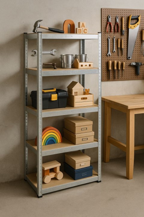Regał Magazynowy 180x90x40 Cm Stal Galwanizowana 5 Półek 875 Kg Modernhome