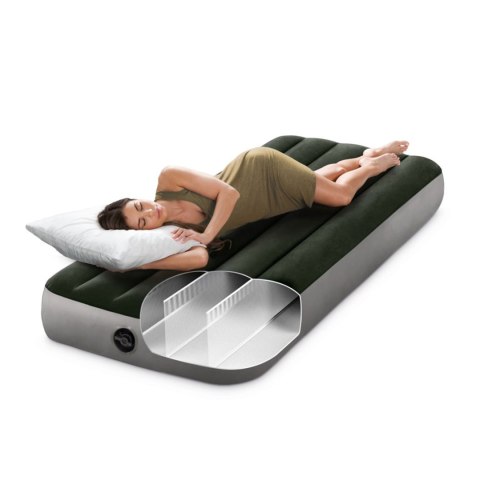 Materac Dmuchany Intex 191x76x25 Cm Jednoosobowy Z Pompką