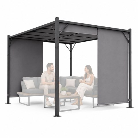 Pergola Ogrodowa Tarasowa 3x4 M Stalowa Altana Zadaszenie Szara