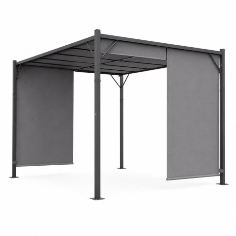 Pergola Ogrodowa Tarasowa 3x4 M Stalowa Altana Zadaszenie Szara