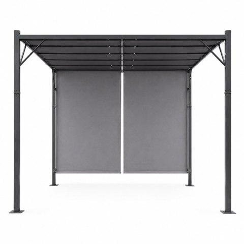 Pergola Ogrodowa Tarasowa 3x4 M Stalowa Altana Zadaszenie Szara