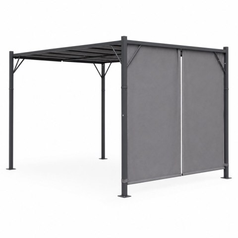 Pergola Ogrodowa Tarasowa 3x4 M Stalowa Altana Zadaszenie Szara