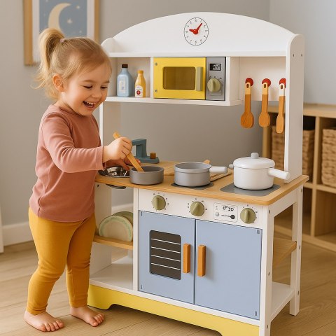Kuchnia Dla Dzieci Piekarnik Pralka Mikrofala 12 Akcesoriów Ecotoys