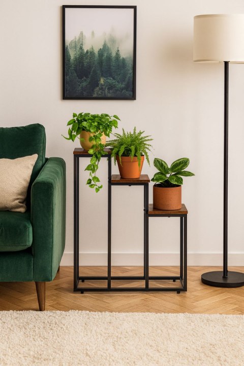 Kwietnik Stojący Stojak Na Kwiaty Ozdoby 3 Półki Loft Modernhome