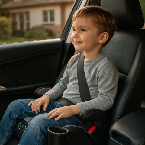 Podkładka Isofix Samochodowa Siedzisko Dla Dzieci I-Size Wzrost 125-150 Cm Uchwyt Na Napoje Ecotoys