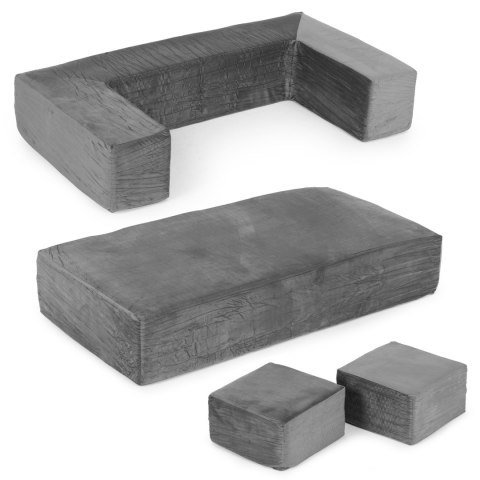 Sofa Modułowa Składana Dla Dzieci Diy 4 Miękkie Poduchy - Szara Ecotoys