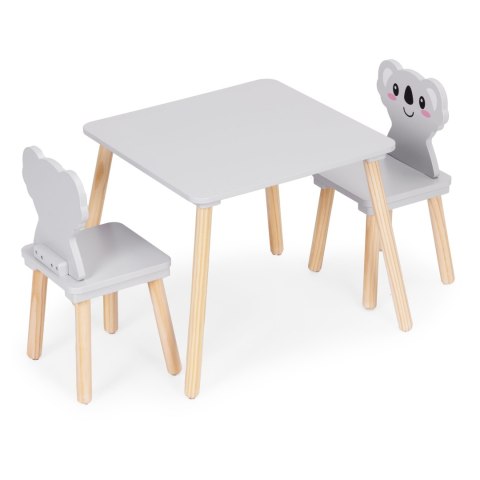 Zestaw Mebli Dla Dzieci Stolik + 2 Krzesła Koala Ecotoys
