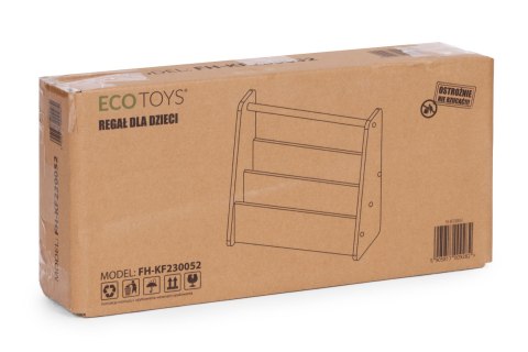 Biblioteczka Dziecięca Montessori Regał Na Książki Organizer 2 Poziomy Biały Ecotoys