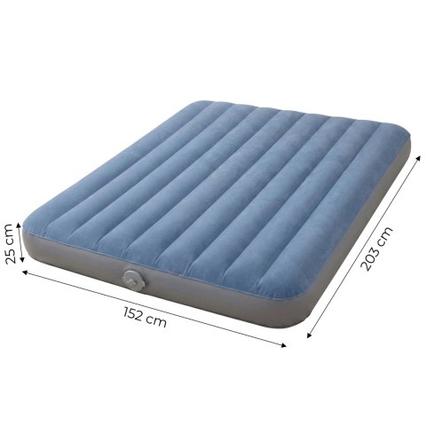 Materac Dmuchany Dwuosobowy 203x152x25 Cm Z Wbudowaną Pompką Elektryczną Intex 64189